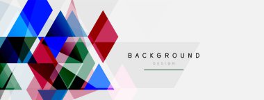 Renkli üçgen bileşimi, geometrik soyut arkaplan. Tekno veya iş konsepti, duvar kağıdı, afiş, arkaplan, iniş sayfası deseni