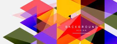 Mozaik üçgenler geometrik arkaplan. Tekno veya iş konsepti, duvar kağıdı, afiş, arkaplan, iniş sayfası deseni