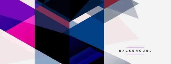 Composição de triângulos de cor, fundo abstrato geométrico. Techno ou conceito de negócio, padrão para papel de parede, banner, fundo, landing page —  Vetores de Stock