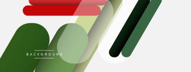 Yuvarlak şekiller ve çizgiler üst üste biniyor. Duvar kağıdı afişi veya iniş sayfası için vektör illüstrasyonu