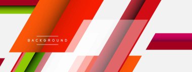 Vektör arkaplanı. Gölge efektli soyut örtüşen renk çizgileri tasarımı. Duvar kağıdı afişi için resim arkaplanı veya iniş sayfası