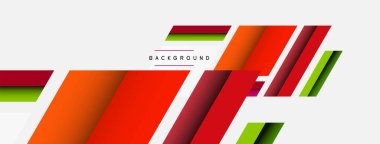 Vektör arkaplanı. Gölge efektli soyut örtüşen renk çizgileri tasarımı. Duvar kağıdı afişi için resim arkaplanı veya iniş sayfası