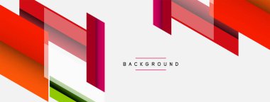 Vektör arkaplanı. Gölge efektli soyut örtüşen renk çizgileri tasarımı. Duvar kağıdı afişi için resim arkaplanı veya iniş sayfası