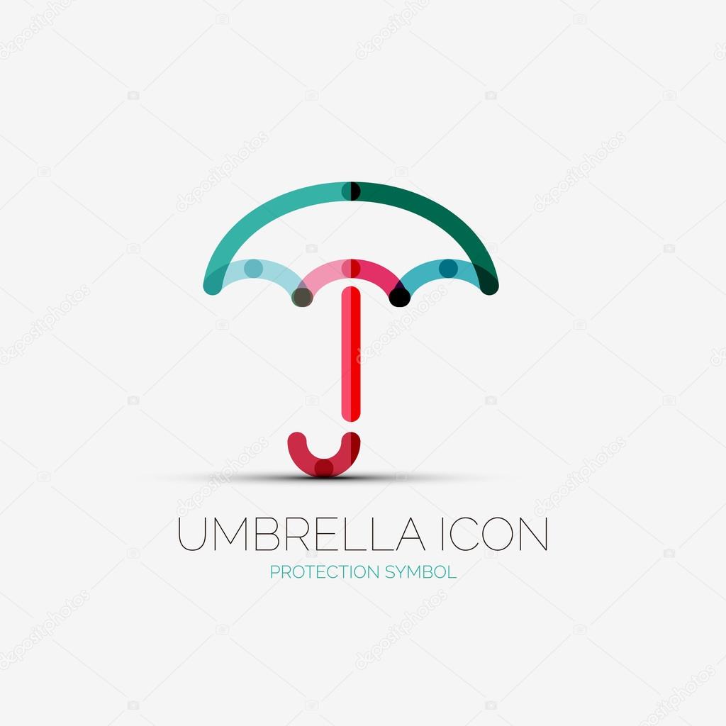 Umbrella, protection company logo, concept