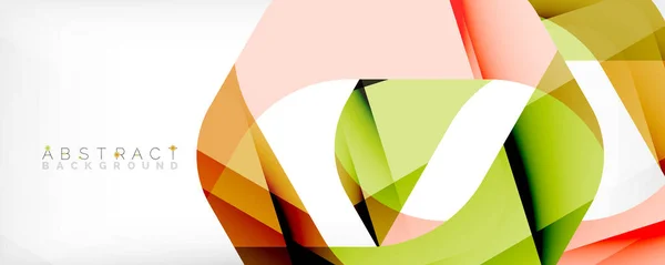 Sfondo geometrico astratto - forme astratte multicolori su bianco. Illustrazione vettoriale per carta da parati, banner, sfondo, Landing Page — Vettoriale Stock