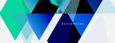 Mozaik üçgenler geometrik arkaplan. Tekno veya iş konsepti, duvar kağıdı, afiş, arkaplan, iniş sayfası deseni