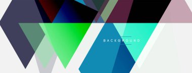 Mozaik üçgenler geometrik arkaplan. Tekno veya iş konsepti, duvar kağıdı, afiş, arkaplan, iniş sayfası deseni