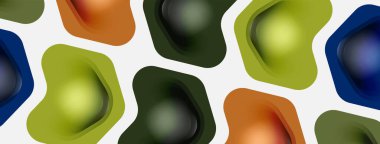 Beyaz arka planda renkli ok şekilleri. Minimum geometrik soyut arkaplan. Duvar kağıdı afişi veya iniş sayfası için vektör illüstrasyonu