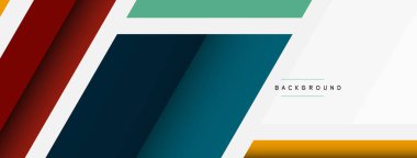 Vektör arkaplanı. Gölge efektli soyut örtüşen renk çizgileri tasarımı. Duvar kağıdı afişi için resim arkaplanı veya iniş sayfası