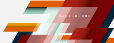 Vektör arkaplanı. Gölge efektli soyut örtüşen renk çizgileri tasarımı. Duvar kağıdı afişi için resim arkaplanı veya iniş sayfası