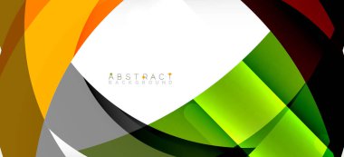 Color circle shapes, minimal geometric background. Trendy dynamic composition. Vector Illustration For Wallpaper, Banner, Background, Landing Page