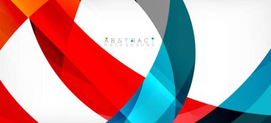 Color circle shapes, minimal geometric background. Trendy dynamic composition. Vector Illustration For Wallpaper, Banner, Background, Landing Page