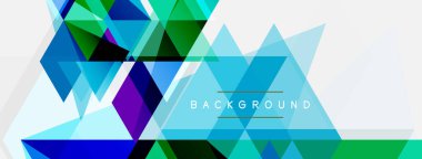 Mozaik üçgenler geometrik arkaplan. Tekno veya iş konsepti, duvar kağıdı, afiş, arkaplan, iniş sayfası deseni