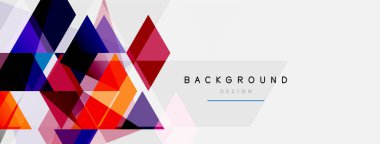 Renkli üçgen bileşimi, geometrik soyut arkaplan. Tekno veya iş konsepti, duvar kağıdı, afiş, arkaplan, iniş sayfası deseni