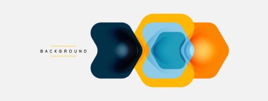 Beyaz arka planda renkli ok şekilleri. Minimum geometrik soyut arkaplan. Duvar kağıdı afişi veya iniş sayfası için vektör illüstrasyonu