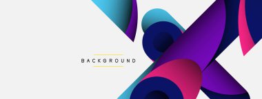 Soyut arkaplan. Minimum geometrik daireler ve koyu gölgeli yuvarlak şekiller. Duvar kağıdı afişi veya arkaplan için moda teknoloji iş şablonu