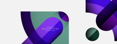 Geometrik soyut arkaplan. Duvar kağıdı arkaplanı veya iniş sayfası için yuvarlak şekiller, daireler, satır bileşimi