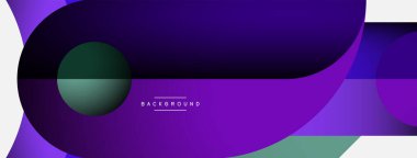 Geometrik soyut arkaplan. Duvar kağıdı arkaplanı veya iniş sayfası için yuvarlak şekiller, daireler, satır bileşimi