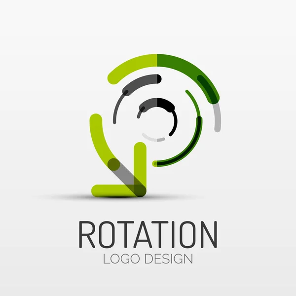 Rotation, logo de l'entreprise flèche, concept d'entreprise — Image vectorielle