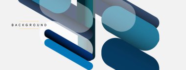 Yuvarlak şekiller ve çizgiler üst üste biniyor. Duvar kağıdı afişi veya iniş sayfası için vektör illüstrasyonu