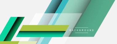 Vektör arkaplanı. Gölge efektli soyut örtüşen renk çizgileri tasarımı. Duvar kağıdı afişi için resim arkaplanı veya iniş sayfası