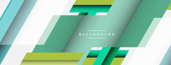 Vector background. Abstract overlapping color lines design with shadow effects. Illustration for wallpaper banner background or landing page — Stock Vector