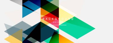 Mozaik üçgenler geometrik arkaplan. Tekno veya iş konsepti, duvar kağıdı, afiş, arkaplan, iniş sayfası deseni