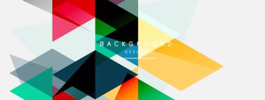 Mozaik üçgenler geometrik arkaplan. Tekno veya iş konsepti, duvar kağıdı, afiş, arkaplan, iniş sayfası deseni