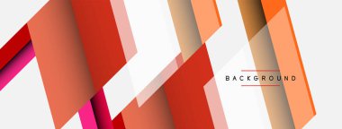 Vektör arkaplanı. Gölge efektli soyut örtüşen renk çizgileri tasarımı. Duvar kağıdı afişi için resim arkaplanı veya iniş sayfası