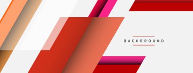 Vektör arkaplanı. Gölge efektli soyut örtüşen renk çizgileri tasarımı. Duvar kağıdı afişi için resim arkaplanı veya iniş sayfası