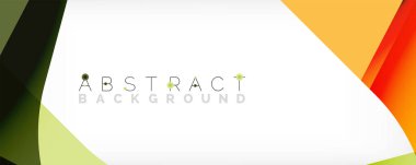 Asgari soyut arkaplan - beyaz üzerine gölge çizgileri ile örtüşen renk şekilleri. Duvar Kağıdı, Sancak, Arkaplan, İniş Sayfası için Vektör İllüstrasyonu