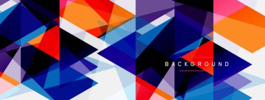 Renkli üçgen bileşimi, geometrik soyut arkaplan. Tekno veya iş konsepti, duvar kağıdı, afiş, arkaplan, iniş sayfası deseni