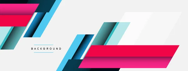 Antecedentes Forma cuadrada diagonal geométrica y composición abstracta de líneas. Ilustración vectorial para fondo de banner de papel pintado o landing page — Vector de stock