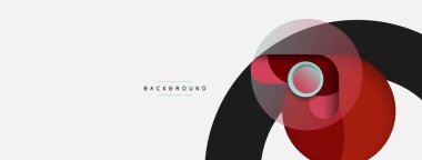 Çember ve yuvarlak şekiller soyut arkaplan. Duvar kağıdı afişi veya iniş sayfası için vektör illüstrasyonu