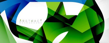 Geometrik soyut arkaplan - beyaz üzerine çok renkli soyut şekiller. Duvar Kağıdı, Sancak, Arkaplan, İniş Sayfası için Vektör İllüstrasyonu