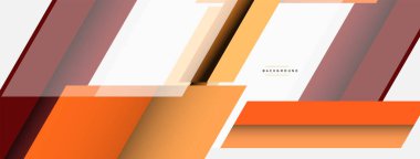 Vektör arkaplanı. Gölge efektli soyut örtüşen renk çizgileri tasarımı. Duvar kağıdı afişi için resim arkaplanı veya iniş sayfası