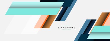 Vektör arkaplanı. Gölge efektli soyut örtüşen renk çizgileri tasarımı. Duvar kağıdı afişi için resim arkaplanı veya iniş sayfası