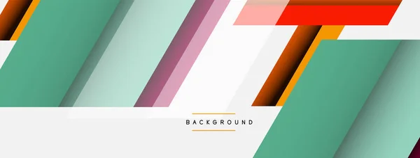 Vector achtergrond. Abstract overlappende kleurlijnen ontwerp met schaduw effecten. Illustratie voor achtergrond wallpaper banner of landing page — Stockvector