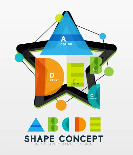 Geometrisches abstraktes Diagramm, Präsentationsdesign — Stockvektor