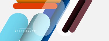 Yuvarlak şekiller ve çizgiler üst üste biniyor. Duvar kağıdı afişi veya iniş sayfası için vektör illüstrasyonu