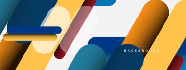 Soyut arkaplan. Yuvarlak şekiller, gri arkaplanda çizgiler. Duvar kağıdı afişi veya iniş sayfası için vektör illüstrasyonu