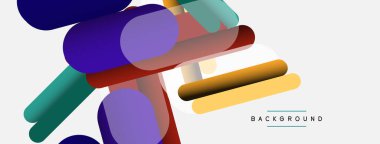 Soyut arkaplan. Yuvarlak şekiller, gri arkaplanda çizgiler. Duvar kağıdı afişi veya iniş sayfası için vektör illüstrasyonu