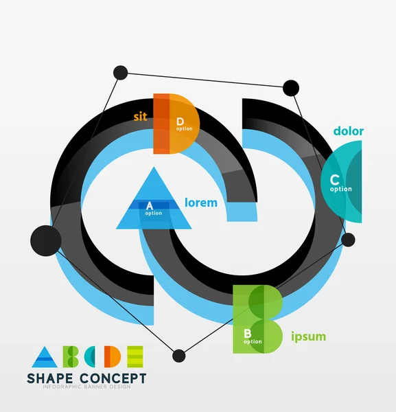 Business geometric infographic diagram layout — Stock Vector