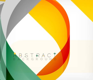 Üst üste binen dalgalarla soyut kare şekil, minimum geometrik arkaplan. Duvar Kağıdı, Sancak, Arkaplan, İniş Sayfası için Vektör İllüstrasyonu