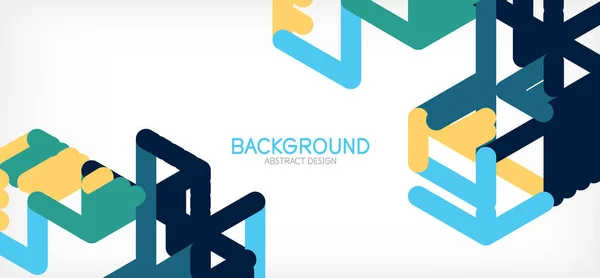 Abstracte achtergrond. Kleur lijnen op witte achtergrond. Lineaire abstracte compositie. Techno of business concept voor behang, banner, achtergrond, landing page — Stockvector