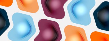 Beyaz arka planda renkli ok şekilleri. Minimum geometrik soyut arkaplan. Duvar kağıdı afişi veya iniş sayfası için vektör illüstrasyonu