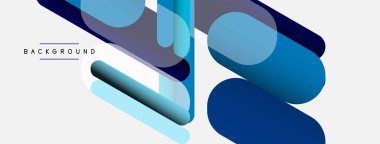 Yuvarlak şekiller ve çizgiler üst üste biniyor. Duvar kağıdı afişi veya iniş sayfası için vektör illüstrasyonu