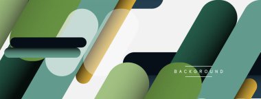 Soyut arkaplan. Yuvarlak şekiller, gri arkaplanda çizgiler. Duvar kağıdı afişi veya iniş sayfası için vektör illüstrasyonu