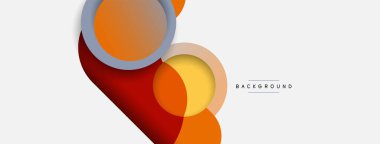 Yaratıcı geometrik duvar kağıdı. Asgari soyut arkaplan. Duvar kağıdı arkaplanı veya iniş sayfası için daire bileşimi vektör çizimi