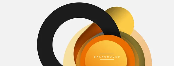 Creative geometric wallpaper. Minimal abstract background. Circles composition vector illustration for wallpaper banner background or landing page — Stock Vector